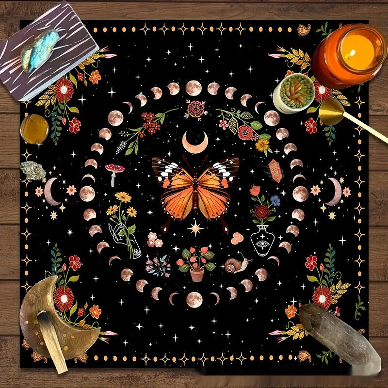Altar d’autel Enchantée Élevez vos rituels avec lune, fleurs et papillons
