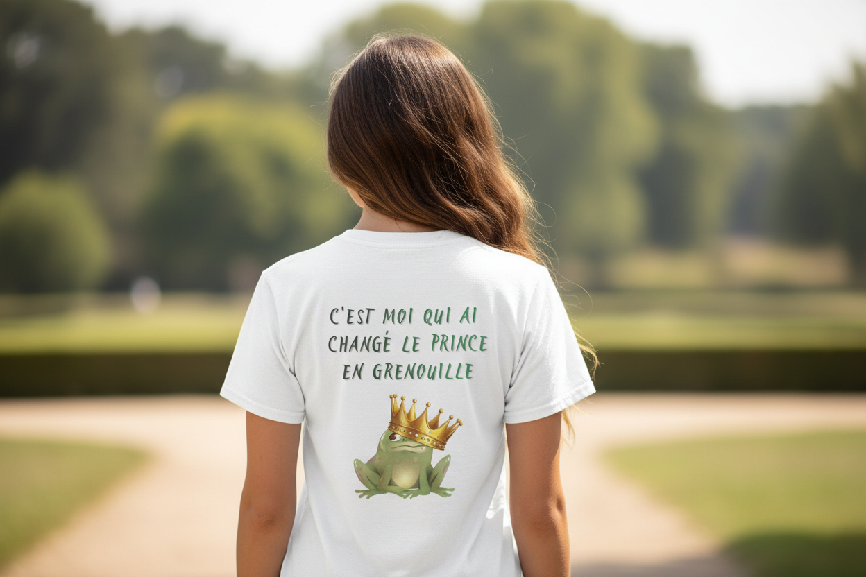 T-Shirt —Je ne suis pas une princesse / C'est moi qui ai changé le prince en grenouille"
