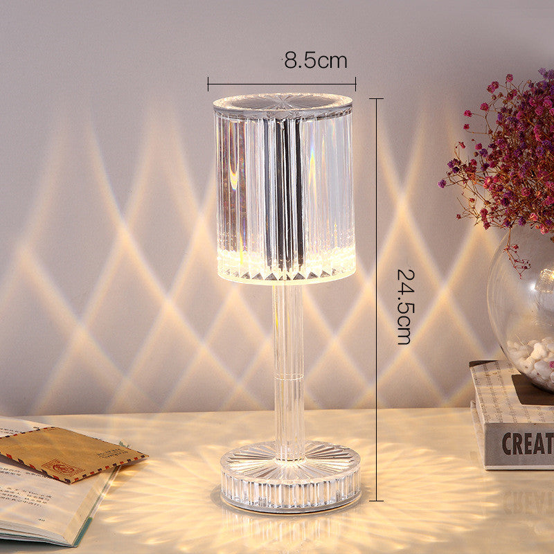 Lampe de Chevet Cristal Tactile Dimmable – Éclairage Élégant