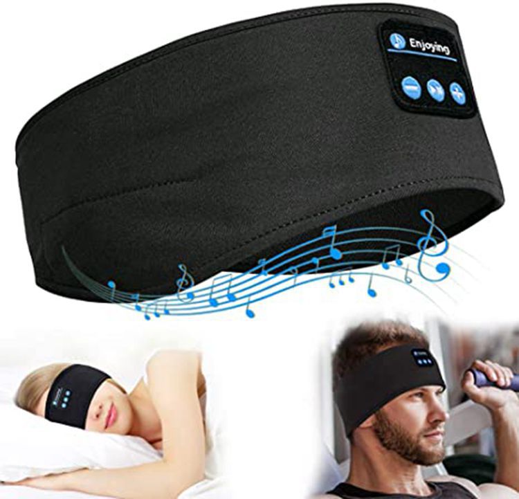 Bandeau Sport Bluetooth Sans Fil V5.0 – Musique & Appels, Bandeau de Sommeil Stéréo