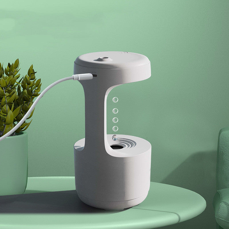 Humidificateur Anti-Gravité avec Horloge – Diffuseur d’Aroma à Gouttes d’Eau, Grande Capacité, Brumisation Silencieuse pour Chambre et Bureau