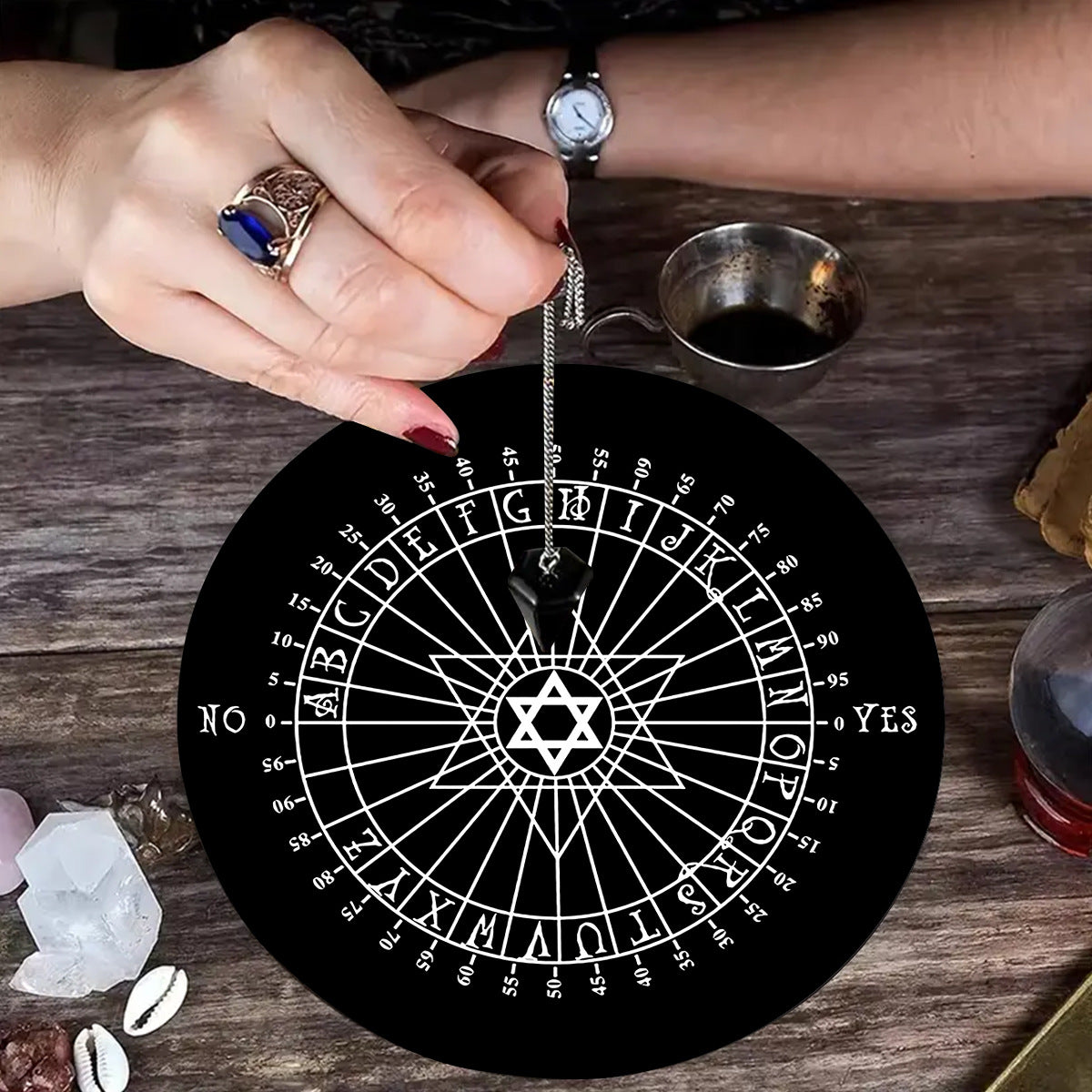 Tapis Sacré pour Pendule et Tarot – Canalisez votre énergie avec précision—caoutchouc