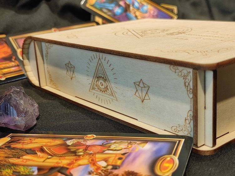 Boîte de rangement Tarot en bois