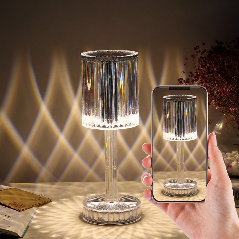 Lampe de Chevet Cristal Tactile Dimmable – Éclairage Élégant