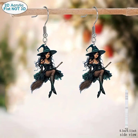 Witch Earrings Dark Creative Design Elegant And Sexy Sorcière boucles d'oreilles