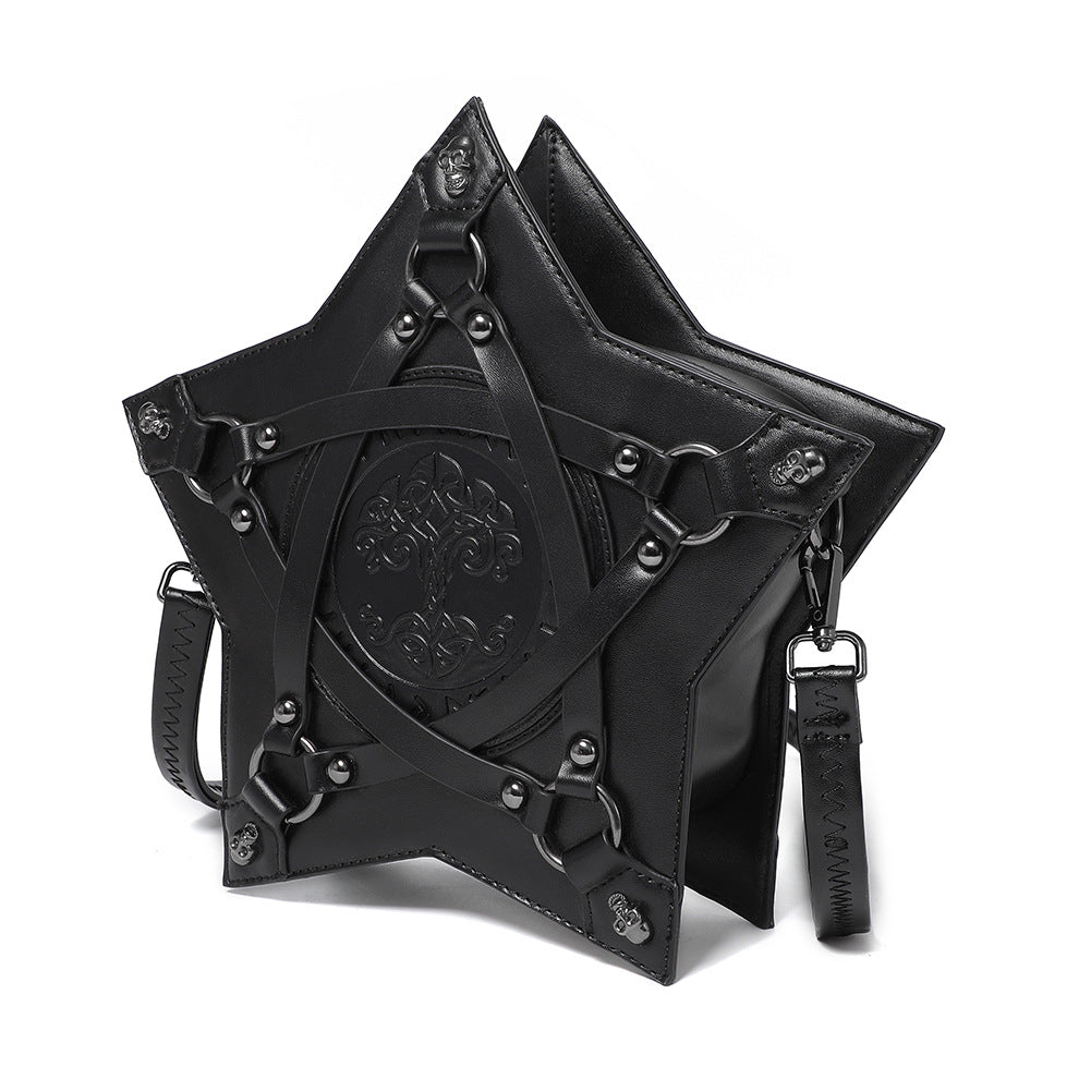 Sac à dos/sacoche gothique embossé(e) Épaules ou bandoulière, style sombre et élégant
