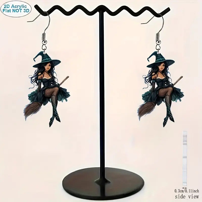 Witch Earrings Dark Creative Design Elegant And Sexy Sorcière boucles d'oreilles