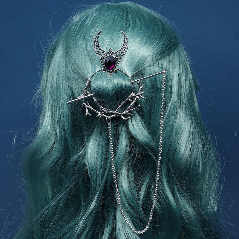Épingle à Cheveux Mystique Strass Étincelants pour un Look Élégant et Envoûtant