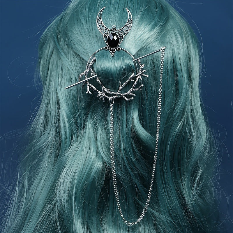 Épingle à Cheveux Mystique Strass Étincelants pour un Look Élégant et Envoûtant