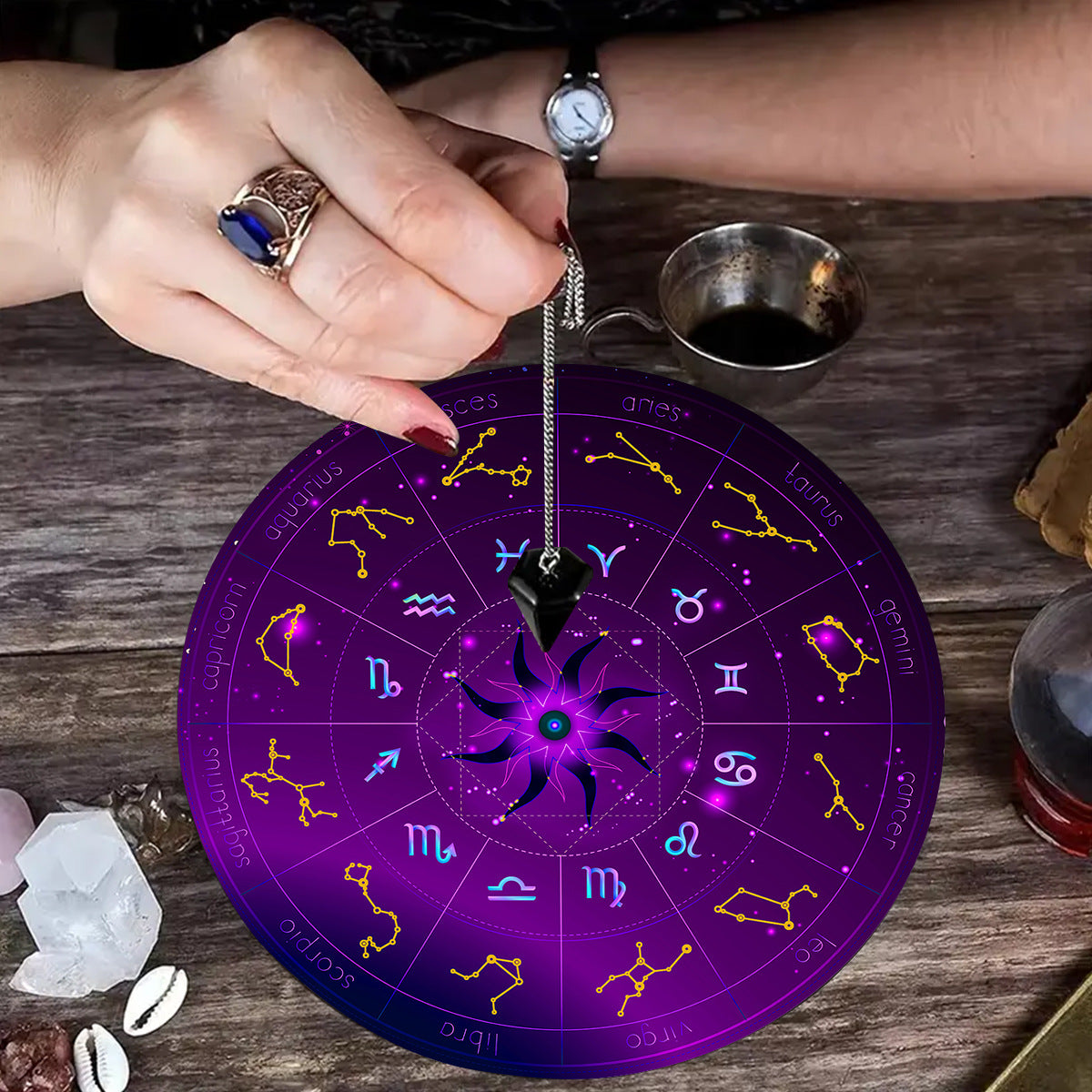 Tapis Sacré pour Pendule et Tarot – Canalisez votre énergie avec précision—caoutchouc