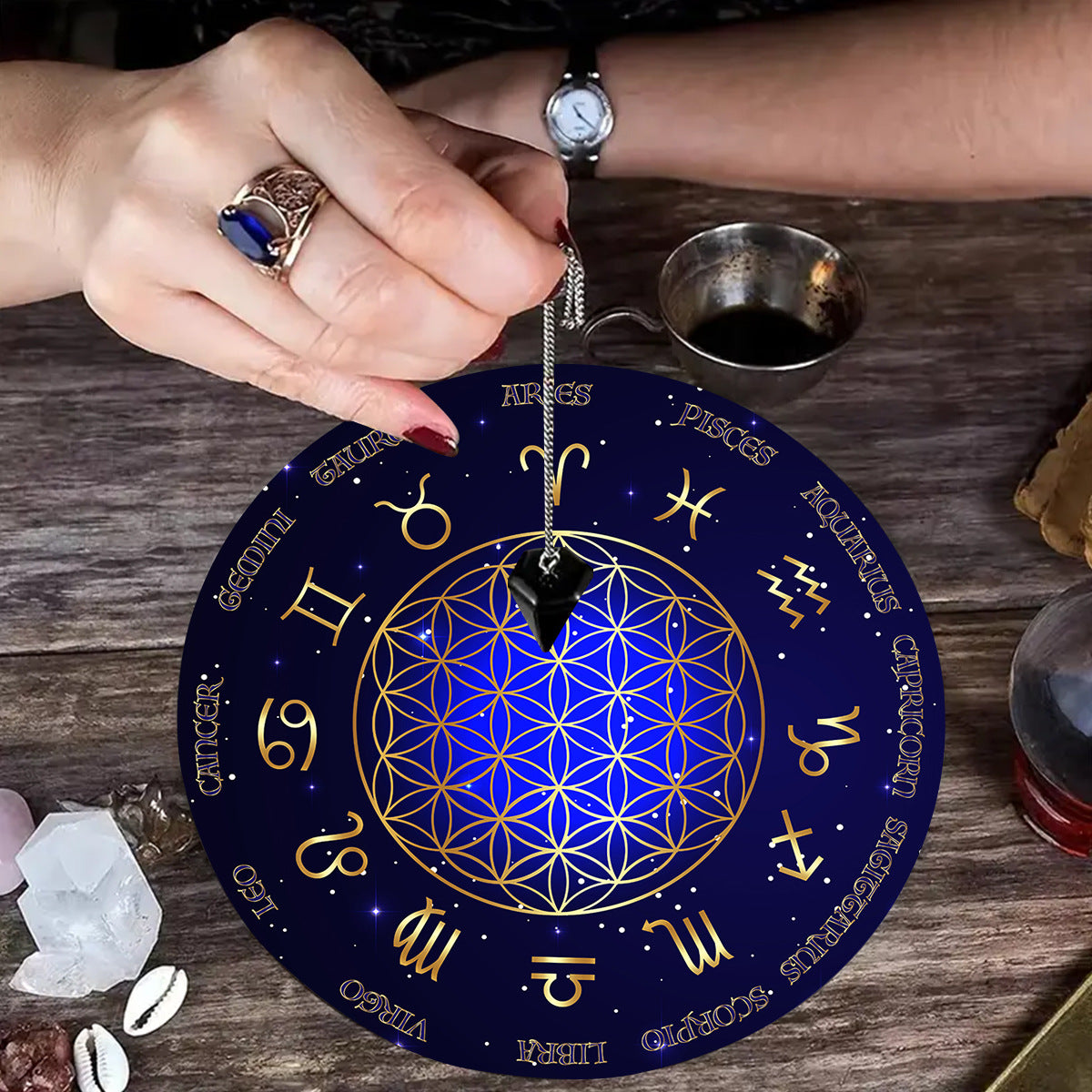 Tapis Sacré pour Pendule et Tarot – Canalisez votre énergie avec précision—caoutchouc