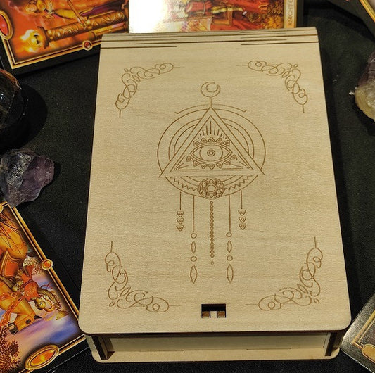 Boîte de rangement Tarot en bois
