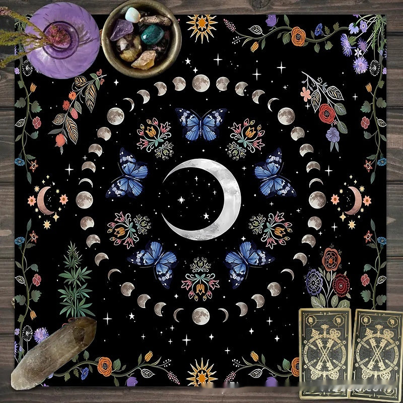 Altar d’autel Enchantée Élevez vos rituels avec lune, fleurs et papillons