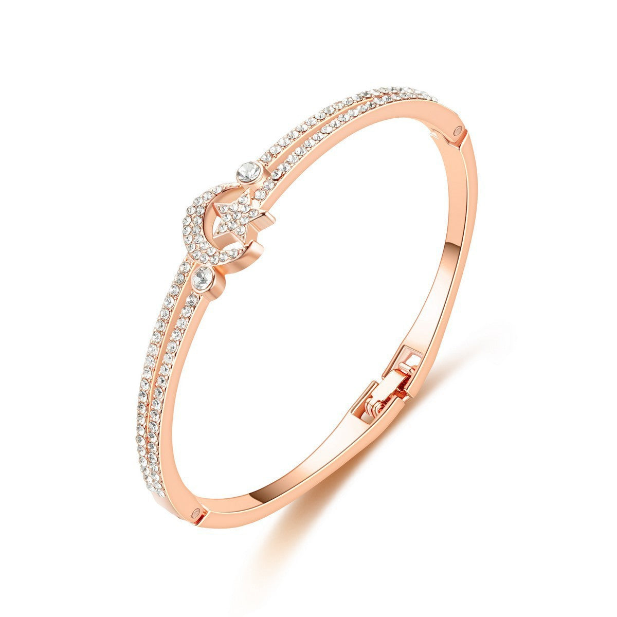 Bracelet étoile et lune en strass