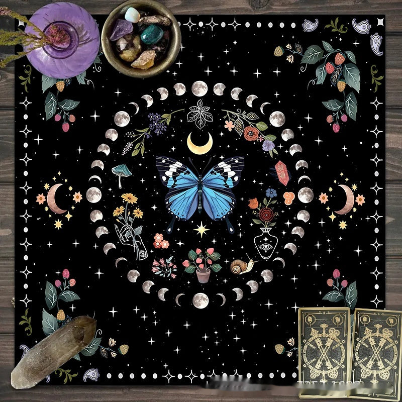 Altar d’autel Enchantée Élevez vos rituels avec lune, fleurs et papillons