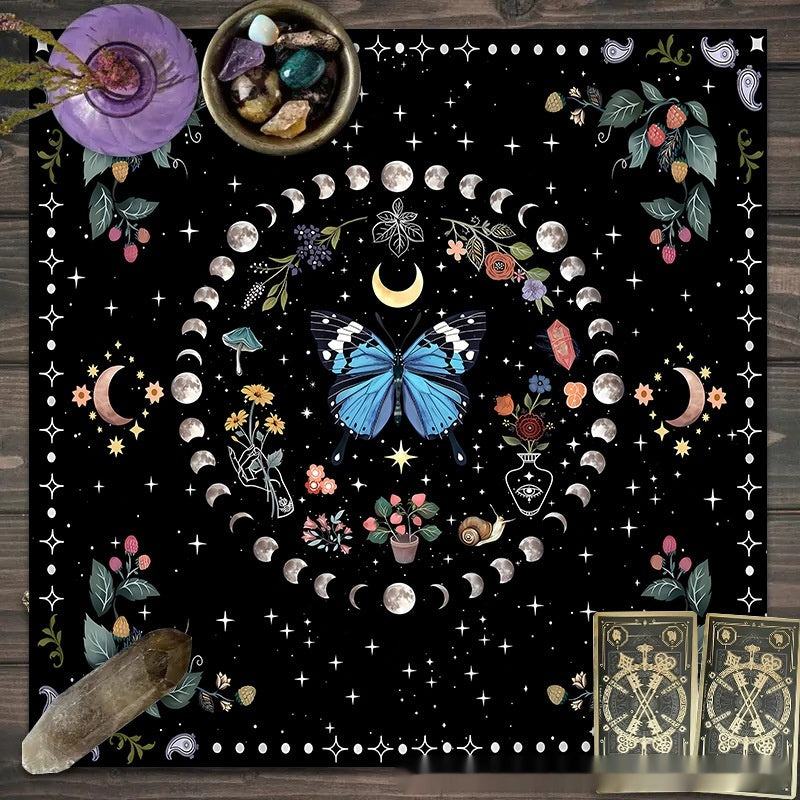 Altar d’autel Enchantée Élevez vos rituels avec lune, fleurs et papillons