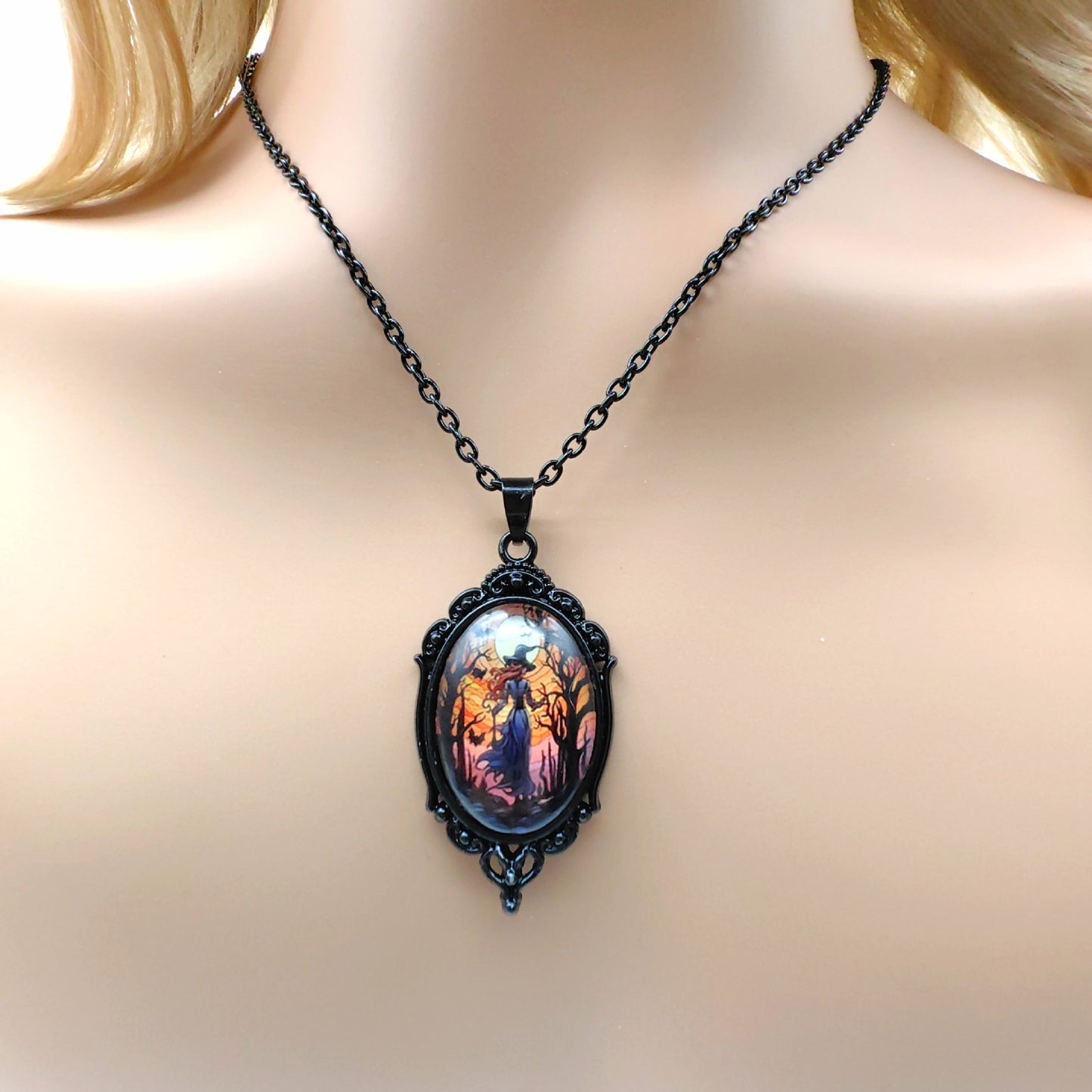 Set Bijoux Arbre de Vie & Sorcière – Collier et Boucles d’Oreilles